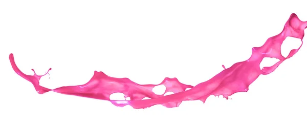 Pinke Farbe spritzt isoliert auf weißem Hintergrund — Stockfoto