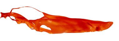 Beyaz arka plan üzerinde kırmızı sıçrama