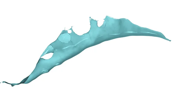 흰색 배경에 고립 된 블루 스플래쉬 — 스톡 사진