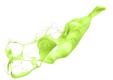 izole yeşil sıçrama