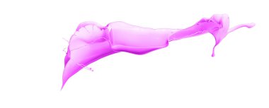 izole pembe sıçrama