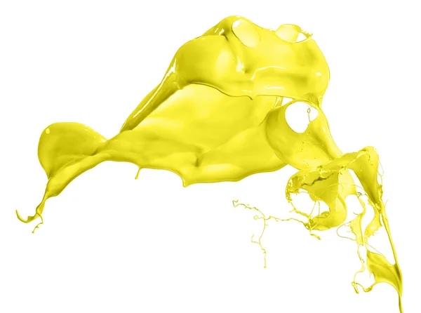 Isolated yellow splash — Stock Photo, Image