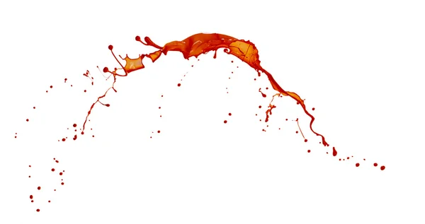 Vörös splash felett fehér háttér — Stock Fotó