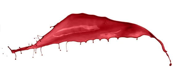 Red splash over white background — Stock Photo, Image