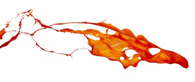 Beyaz arka plan üzerinde kırmızı sıçrama