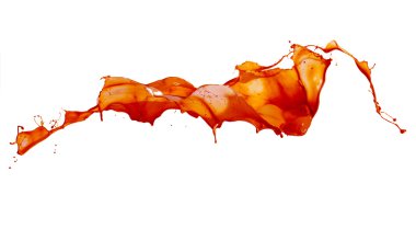 Beyaz arka plan üzerinde kırmızı sıçrama