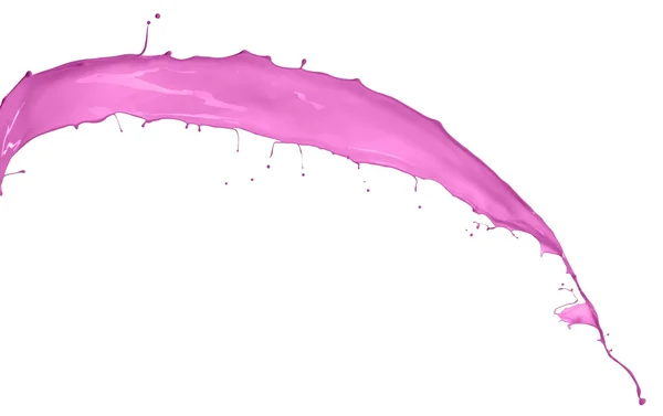 Pintura rosada salpicadura aislada sobre fondo blanco49 —  Fotos de Stock