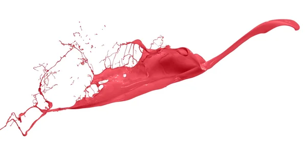 Red splash over white background — Stock Photo, Image