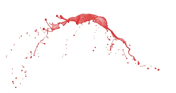 白い背景に赤いスプラッシュ — ストック写真