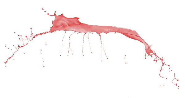 Red splash over white background — Stock Photo, Image