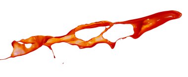 Beyaz arka plan üzerinde kırmızı sıçrama