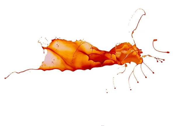 Red splash over white background — Stock Photo, Image