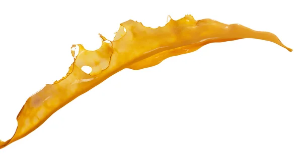 Splash de tinta laranja isolada no fundo branco — Fotografia de Stock