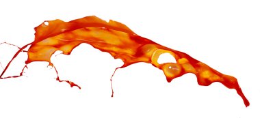 Beyaz arka plan üzerinde kırmızı sıçrama