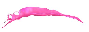 Pembe boya sıçramasına izole üzerinde beyaz arka plan