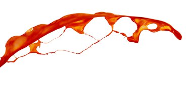 Beyaz arka plan üzerinde kırmızı sıçrama