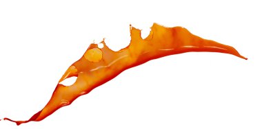 Beyaz arka plan üzerinde kırmızı sıçrama