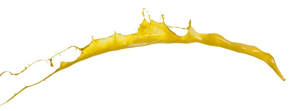 Splashes of yellow paint isolated on white background — Stock Photo, Image