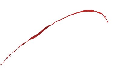 Beyaz arka plan üzerinde kırmızı sıçrama