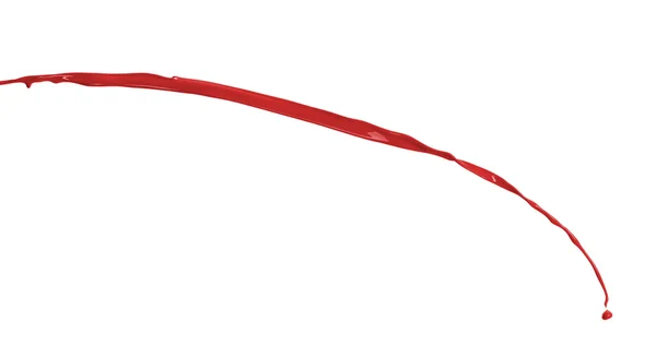 Respingo vermelho sobre fundo branco — Fotografia de Stock