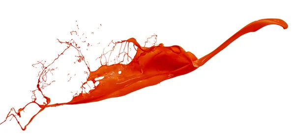 Red splash over white background — Stock Photo, Image