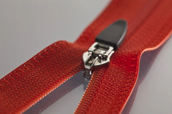 Red zipper — Stock Photo, Image