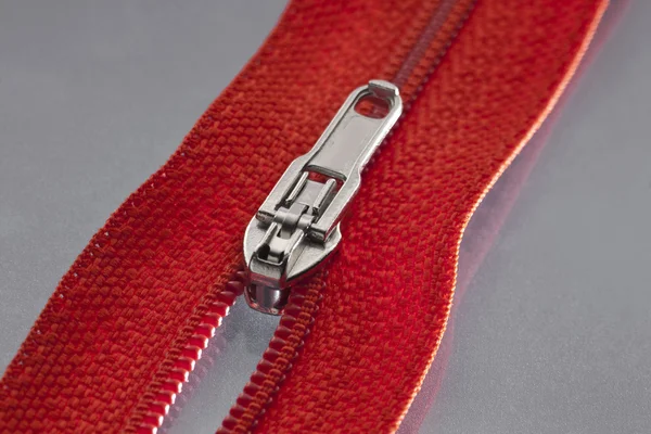 Red zipper — Stock Photo, Image