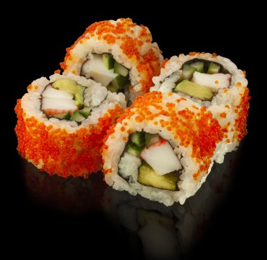 Suşi roll Yengeç sopa ve avokado