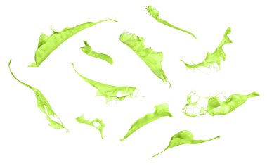 sarı boya su sıçramalarına izole üzerinde beyaz arka plan