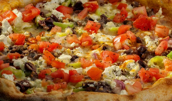 Delicious vegetarian pizza — Stock Photo, Image