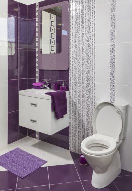 lüks modern tarzda dekore edilmiş banyo