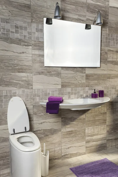 Detail of luxury bathroom with mirror — Stock Photo, Image