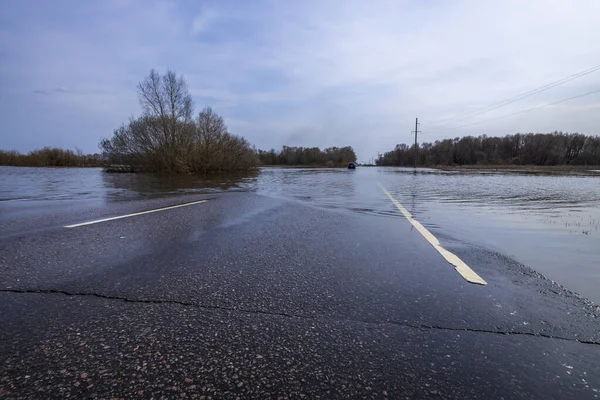 Road Water Due Flooding — Stock Photo, Image
