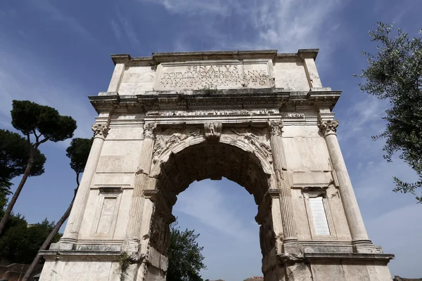 Arch Titus 1St Century Honorific Arch Located Sacra Rome Just — Stock Photo, Image