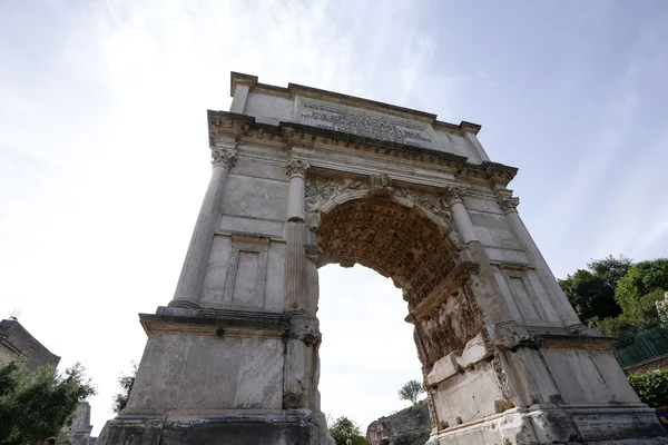 Arch Titus 1St Century Honorific Arch Located Sacra Rome Just — Stock Photo, Image