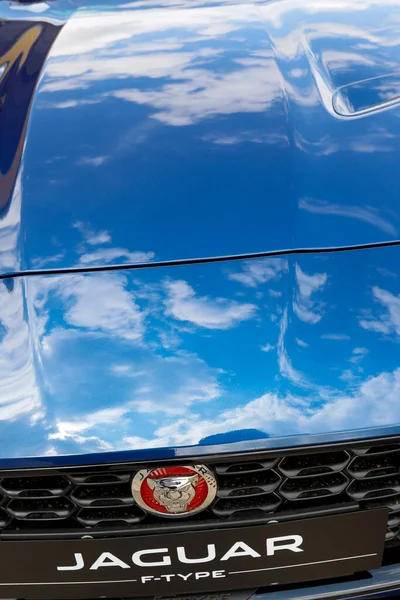 Sao Paulo Brasilien 2020 Jaguar Type Coupé Frontansicht Zweisitziger Sportwagen — Stockfoto