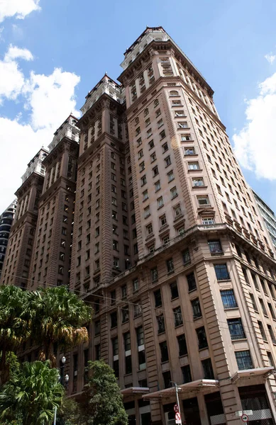 Edificio Martinelli Centro Histórico Sao Paulo Fue Primer Rascacielos Brasil — Foto de Stock