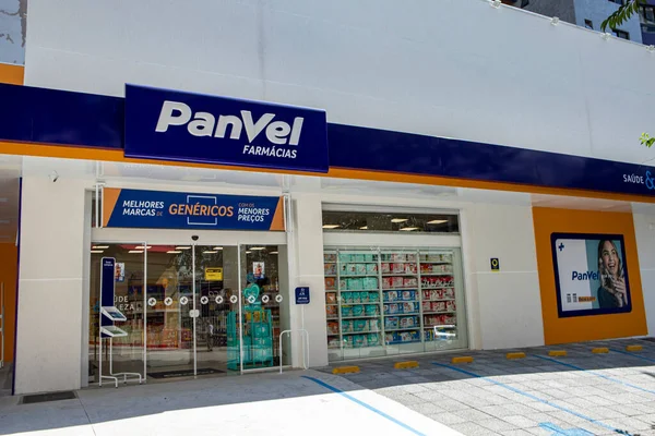 Sao Paulo Brasil Abril 2021 Fachada Una Farmacia Franquicia Panvel — Foto de Stock