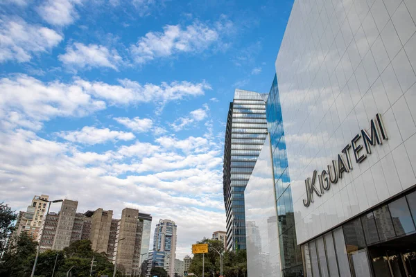 Sao Paulo Brasilien Maj 2021 Huvudfasaden Köpcentret Iguatemi Ett Lyxigt — Stockfoto