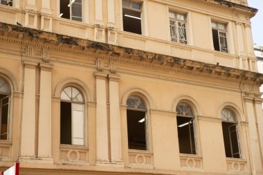 Sao Paulo, Brezilya - Haziran 2021 - Eski Normal Okul Caetano de Campos Cephesi, Republica Meydanı, Sao Paulo şehir merkezi