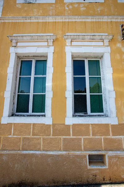 Fenster Hausfassade Santana Parnaiba Einer Historischen Stadt Aus Der Kolonialzeit — Stockfoto