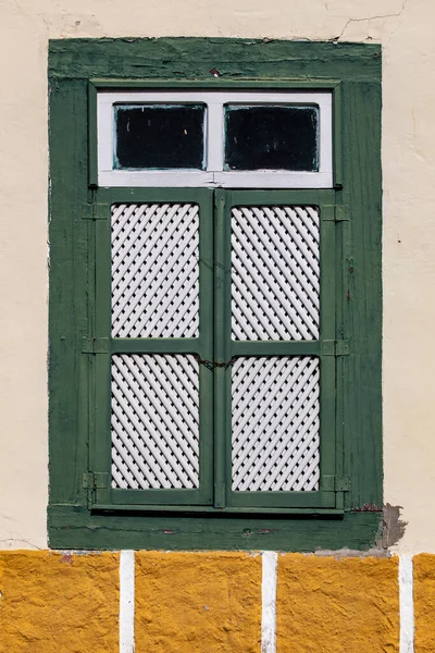 Fenster Hausfassade Santana Parnaiba Einer Historischen Stadt Aus Der Kolonialzeit — Stockfoto