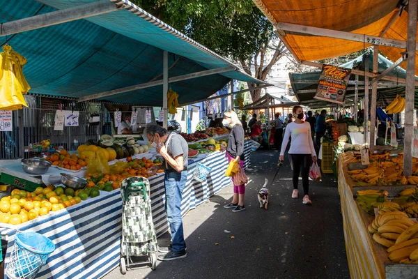 São Paulo Brasil Agosto 2021 Feira Rua Tradicional Cidade São — Fotografia de Stock