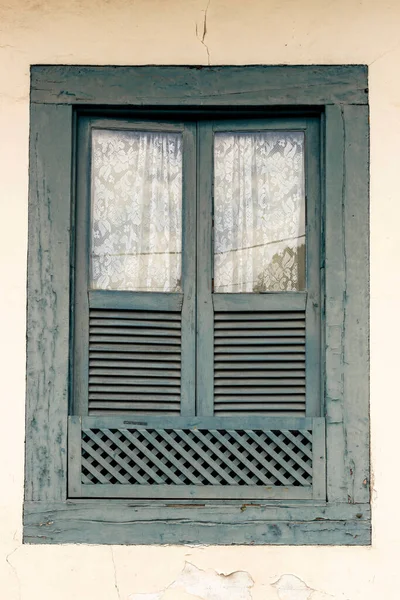 Fenster Hausfassade Santana Parnaiba Einer Historischen Stadt Aus Der Kolonialzeit — Stockfoto