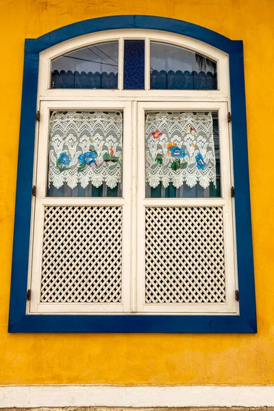 Ventana Fachada Casa Santana Parnaiba Ciudad Histórica Época Colonial Brasil — Foto de Stock