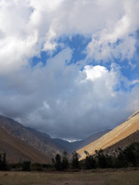 valle del elqui Şili'deki görünümünü