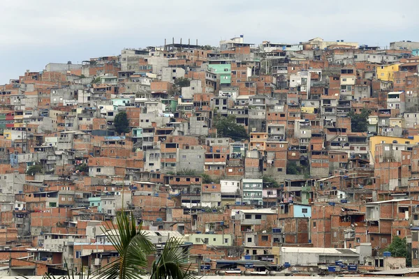 Domków Faweli Dzielnicy Sao Paulo Brazylia — Zdjęcie stockowe