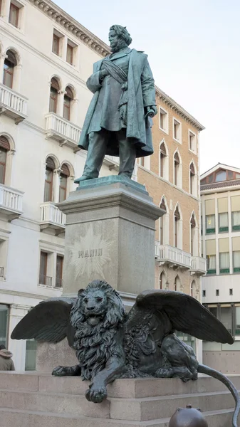 Estatua Bronce Daniel Manin Venecia Italia Europa —  Fotos de Stock