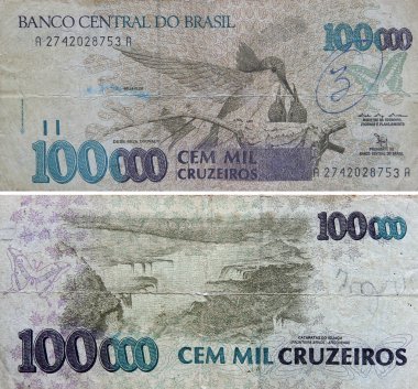 Sao Paulo, Brezilya - 18 Eylül 2014 - Brezilya carlos chagas portre, cientist Bill'le antikalar. kullanılan sezon yüksek enflasyon, 70 's ve 80 's on yıl içinde