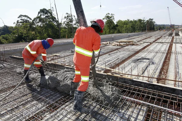 Workers on road construction — Stock Photo, Image